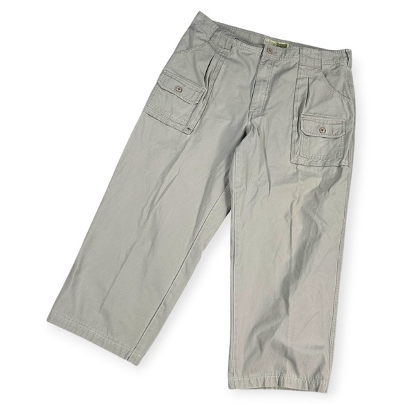 Cabelas 7 Pocket Hiker Cargo Pants Mens Size 40 Khaki Tan 100 Cotton Outdoor - Picture 2 of 16